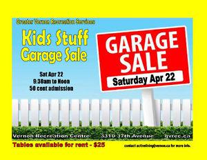 Greater Vernon Recreation Kids Stuff Garage Sale