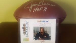 Jim Brown autographed football