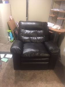 Leather recliner chair