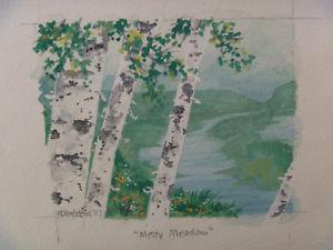 MISTY MEADOW - 4" x 5" Original Art