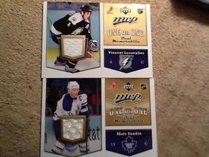 NHL double jersey cards