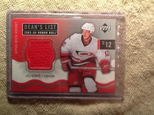 NHL e. Staal jersey card.