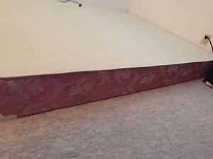 Pink queen sized box spring