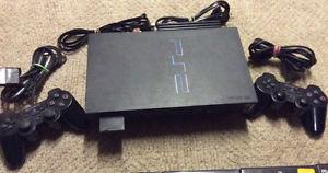 Playstation 2 With 2 Controllers and 16 Games!