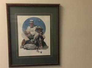 Prints- various scenes inclding a Norman Rockwell