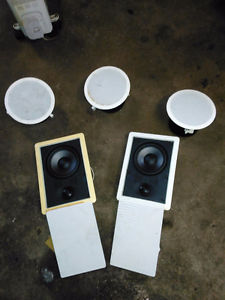 Set of 5 flush mount indoor speakers