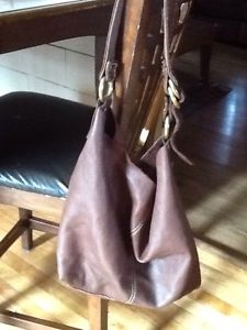 Soft leather lucky brand purse chocolate brown