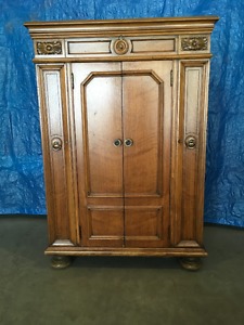 Solid walnut vitrola cabinet