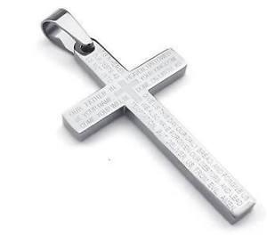 Stainless Steel Lord's Prayer Cross