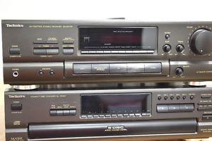 Technics 2 channel receiver and 5 disc CD changer