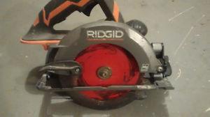Used Ridgid Skill Saw (No Lithium Battery)