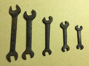 VINTAGE 5 PIECE CANADIAN MADE SOLID METAL WRENCH SET