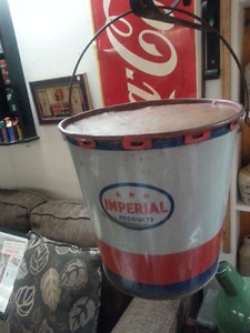 Vintage 3 Star Imperial Esso Oil Grease Bucket/Pail with