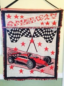 Vintage American Speedway Wall Rug