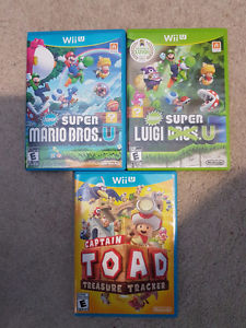 Wii U Games (Mario, Luigi, Captain Toad)