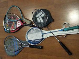 tennis/ badminton/racquetball racquets(MAKE AN OFFER AND