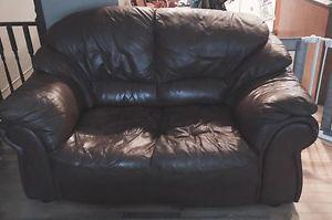 100% Leather Love Seat