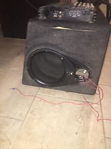 2 10 inch KICKER SUBWOOFER enclosed with ALPINE AMP