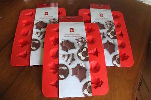 3 Silicone Xmas Candy (chocolate) / Baking Molds