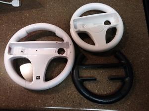 3 Wii steering wheels