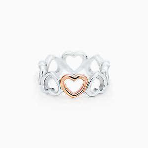 Authentic Tiffany & Co Rose Gold Heart Ring