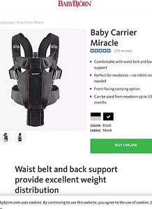 Baby carrier miracle carrier mesh