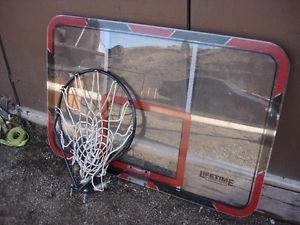 Back board and hoop with net