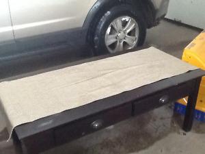 Coffee table with storage and custom topper
