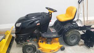 Craftsman Riding mower with snow blower attachment