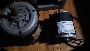 Electric motors, one huge one and one new furnace motor