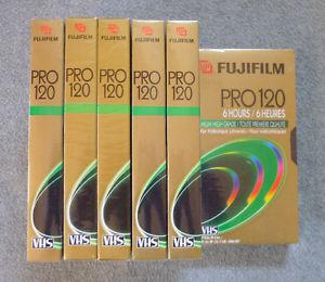 Fujifilm Pro T-120 Blank VHS Tapes (6)
