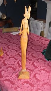 Hand Carved Wooden Goddess made in Bali