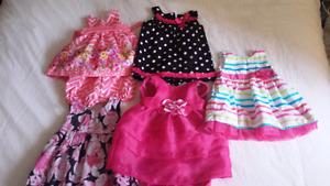 Infant size 6 to 12 months and 12 month dresses