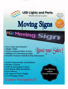 LED Full Colour Scrolling Sign 39 x 7 inches P10