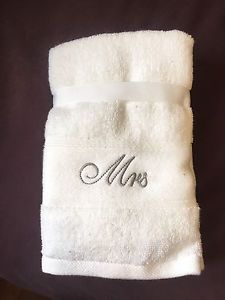 Mr & Mrs Embroidered Hand Towels