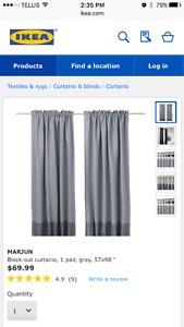 NEW ikea curtains