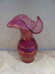 ROSSI Cranberry VASE 8" TALL