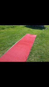 Red Carpet Aisle Runner with thick rubber backing.