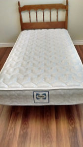 Single Bed - new mattress, headboard, rails, bedding