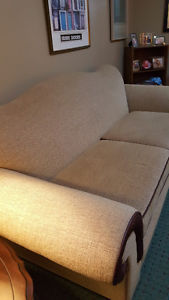 Sofa with leather trim.......mint condition