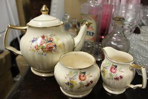 Vintage SADLER Teapot and Cream & Sugar Set