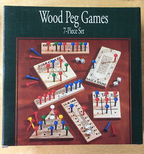 WOOD PEG GAMES - Solid Wood Brain Teasers