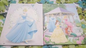 2 princess canvases
