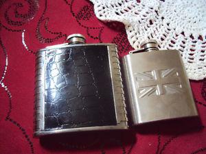 2 stainless steel flasks