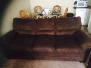 3 seater brown couch for sale - $100