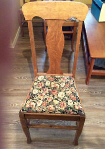4 Antique Oak Chairs