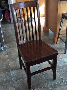 4 solid wood dining chairs