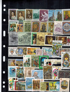 51 Vatican used stamps - Scott catalogue value US $