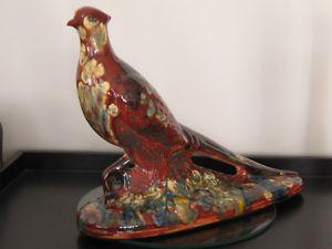 Antique Majolica Porcelain Pheasant