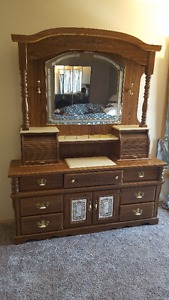 Beautiful Bedroom Dresser with lighted mirror